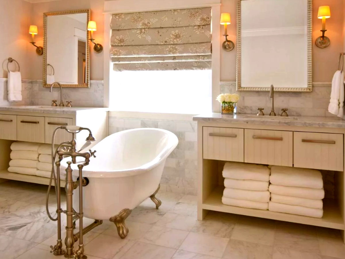 Ванная комната в стиле шебби шик